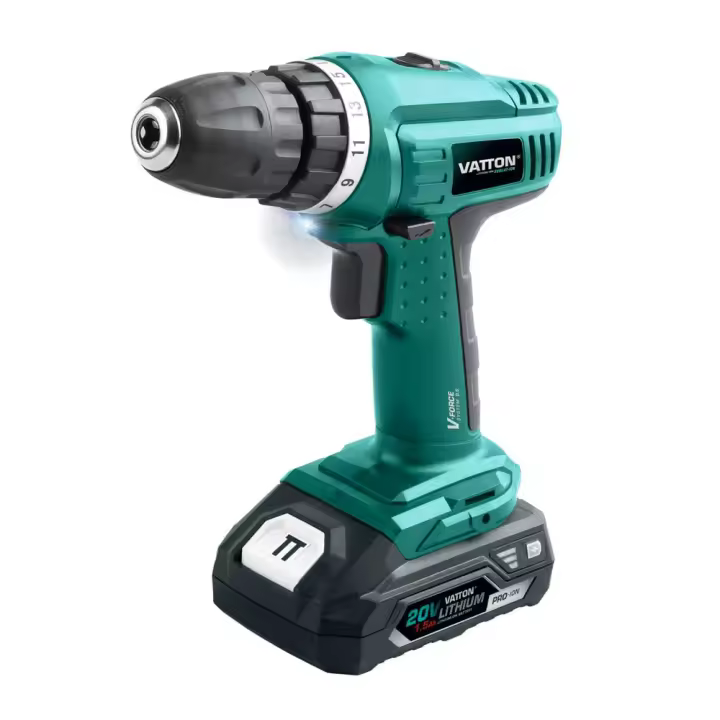 Taladro Atornillador VATTON 20V con 1 Batería 1.5Ah - 1
