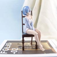 Figura De Acción Anime Re: Life in a Different World from Zero Rem Sentado En Silla Colección PVC Modelo Juguete Para Niños Regalo De Navidad 17cm - details 6