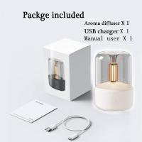 Difusor de aire de llama a la luz de las velas, difusor portátil de aceite esencial sin ruido 120ml difusor aromático sin agua apagado automático protección adecuada para el dormitorio de la Oficina de yoga familiar de Spa - details 3