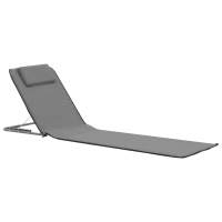 vidaXL Estera de playa plegable 2 unidade acero y tela Azul, Negro, Rojo Sillas de Exterior Ideal para jardín, playa, piscina, terraza Tumbona Piscina Tumbonas Playa Tumbonas Jardín Exterior - details 4