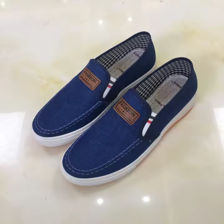 Zapatos Casuales Para Hombre Mocasines De Lona Cómodos Y Antideslizantes Para Caminar Tenis Sueltos Transpirables Con Suela De Goma Adecuados Para Verano - 1