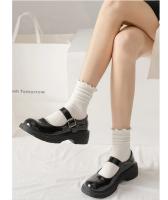 Calcetines Para Mujer 5 Pares En Lote Algodón Transpirable De Media Pantorrilla Estilo Ruffle Negro Blanco Para Primavera Y Otoño - details 5