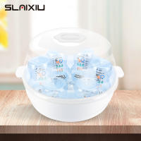 Esterilizador De Vapor Para Botellas De Bebé Con Soporte Y Caja De Almacenamiento BPA Free Microwavio Temporizador De Tiempo De Esterilización - details 0