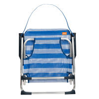 Aktive - Pack 2 sillas playa plegables, fabricadas de textileno y aluminio, con respaldo fijo, miden 44x40x72 cm, tienen asa de hombro y topes antivuelco, soportan 100 kg, ligeras y resistentes, de asiento bajo - details 2