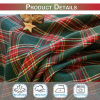 Cortinas De Navidad a Cuadros Térmicas Y Antipolvo Con Anillos Para Ventanas Cortina Negra Para Dormitorio Y Sala De Estar - details 18
