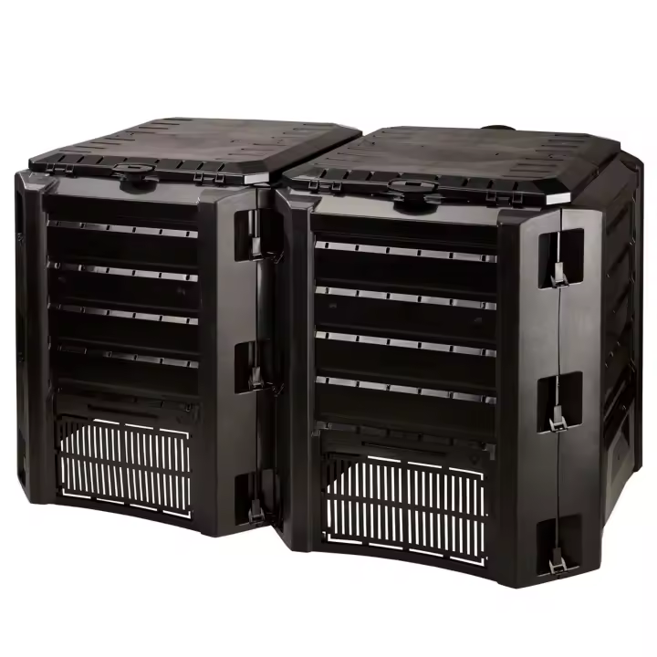 Compostador 800 L PROSPERPLAST Compogreen Module de plástico en color Negro, 82,6 (alto) x 135 (ancho) x 71,9 (profundo) cms - 1