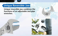 Llave Ajustable De Juego Crescent Con Cabeza Giratoria 5 En 1 Antimagnética Desmontable Aislada Explosión-Prueba No Derrapante 10" a 12" - details 3