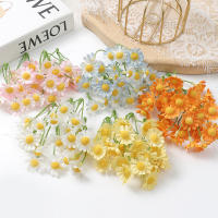 10pcs Flores Artificiales Blancas Belleza Seda Crisantemo Simulación Margarita Flores Falsas Decoración Para Hogar Jardín Oficina - details 13