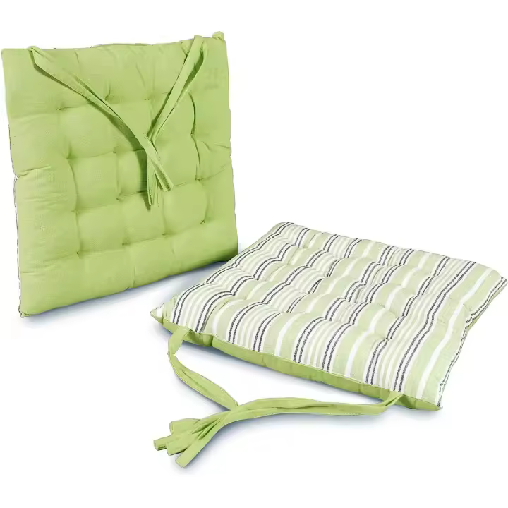 Cojín Acolchado para Silla en Algodón y Poliéster 37 x 37 cm - Decoración Hogar - Ideal para Sillas de Cocina, Comedor, Jardín - 1