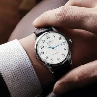 Reloj De Pulsera Métrico Para Hombres Winner Clásico Retro Con Calendario Manos Azules Y Correa De Cuero Acero Inoxidable Automático - details 9