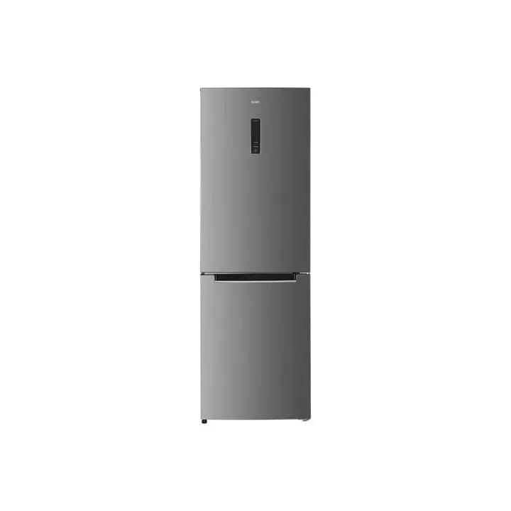 Svan - Frigorífico combi SC185600ENFX No Frost de acero inoxidable, 323 L, clase energética E, 185,5 cm alto, táctil, silencioso (40 dB) - 1