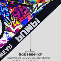 Ropa interior Sexy de la serie Graffiti para hombre, cinturón elástico alto, bolsa convexa en U, más regordeta, transpirable, cómoda, bomba de juego - details 5