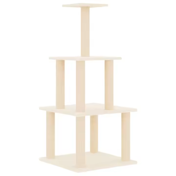 Rascador para Gatos con postes de ISAL crema 111 cm - 1