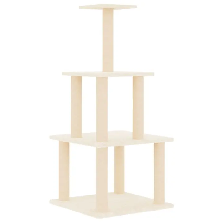 Rascador para Gatos con postes de ISAL crema 111 cm - 1