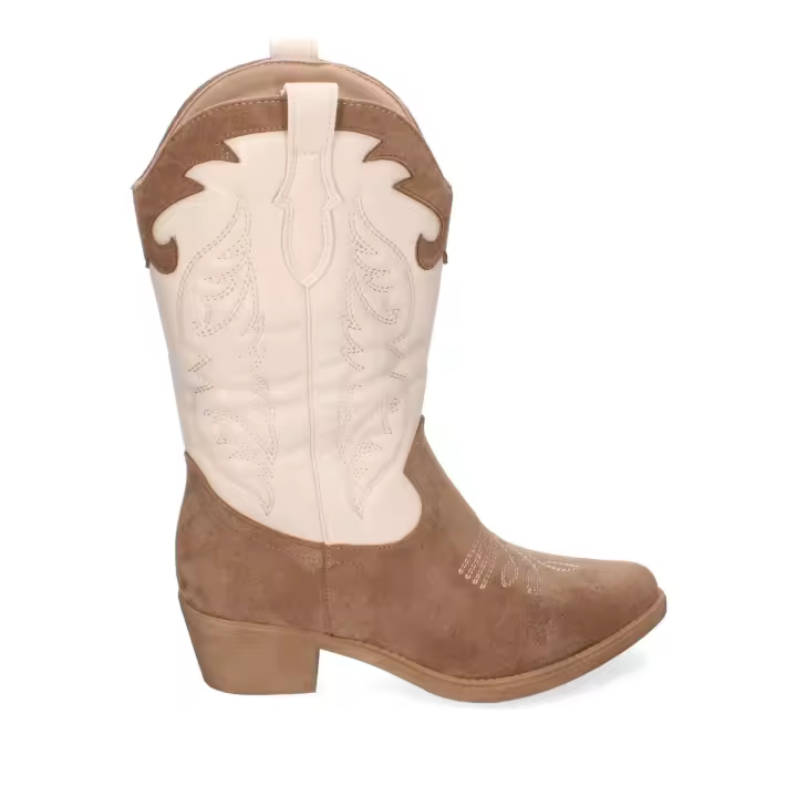 PuntoSalao Botas altas camperas tacón bajo para mujer color kaki HQ360 - 1