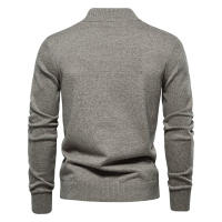Nueva Chaqueta De Cardigan De Algodón Para Hombre AIOPESON Con Cuello Alto Y Botones Casual Para Otoño Abrigo Grueso De Punto - details 3