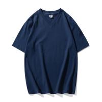 Camiseta De Algodón Para Hombre De KB Marca Nueva Con Cuello En V Manga Corta Color Sólido Camisetas De Verano Transpirables Y Wicking De Humedad - details 9