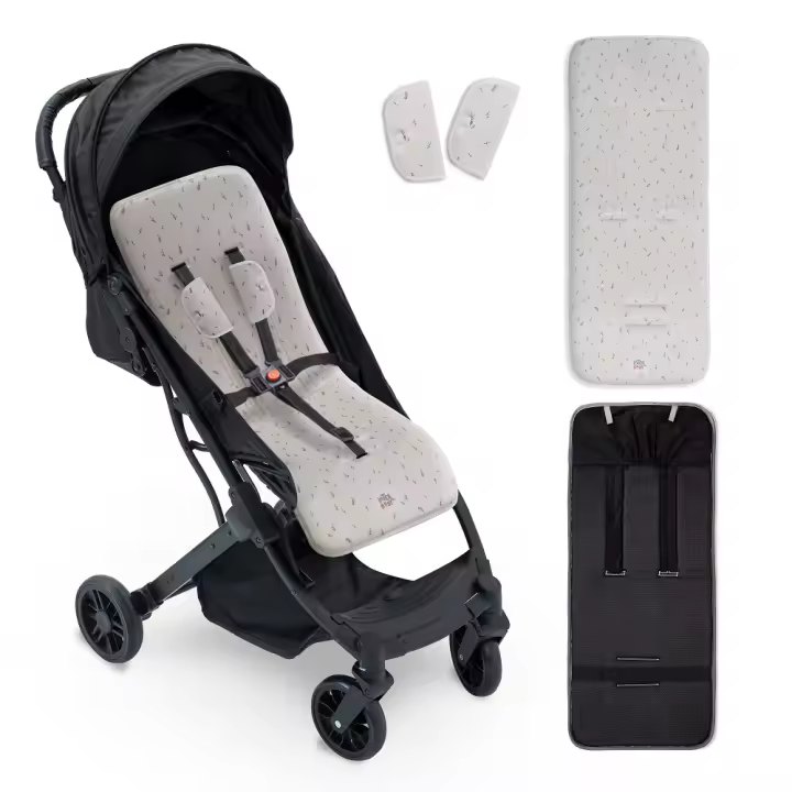 FRONHA PARA CARRINHO + PROTETOR DE CINTO - MOD. BOTANICO - VERDE - 1