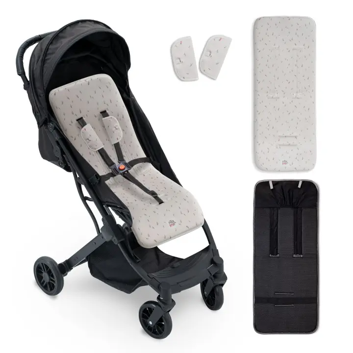 FRONHA PARA CARRINHO + PROTETOR DE CINTO - MOD. BOTANICO - VERDE - 1