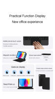 Folio Teclado Mágico Para iPad 10 Generación 2022 Cubierta Inteligente Con Teclado AZERT Idiomas Espa\u00f1ol Portugu\u00e9s Hebreo Alem\u00e1n En Color Negro Y Blanco - details 13