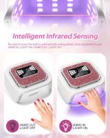 Secador De Uñas LED 80W Con 36 LEDs Lámpara De Secado De Polvo De Gel Para Salón Profesional Con 4 Configuraciones De Tiempo Y Sensor Automático - details 4