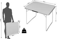 Mesa de Camping Plegable Aluminio y MDF 80x60x70cm - details 0