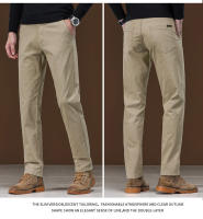 Pantalones Casuales Para Hombre 97% Algodón Negro Caqui Gris Azul Estilo Slim Recto Cierre De Cremallera Moda Pantalones Largos - details 14