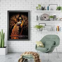 Pintura de diamante para punto de cruz, Dibujo de Diamante, Diamond Painting Kit Completo Animales, Pavo real 5D Diamond Painting Kits para Niños Niña Adultos, Decoración Hogar 30x40cm - details 0