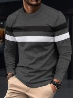Camiseta De Hombre De Verano 2024 Manga Larga Cuello Redondo Espalda Larga Transpirable Ligera Casual Para Negocios - details 0