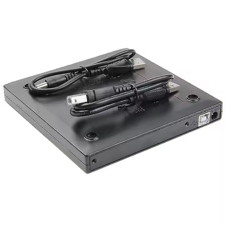 Juegos de accesorios ordenador USB 2,0 universal portátil externo 12,7mm CD/DVD SATA Puerto Unidad óptica caja kit negro - 1