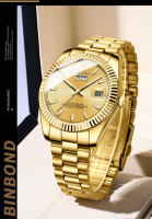 Reloj De Pulsera De Moda Para Hombre BINBOND Business Sports Quartz Impermeable Luminoso Clásico Con Calendario Creativo B7012 Material De La Correa De Acero Inoxidable - details 3
