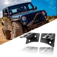 2PCS Soportes De Montaje Para Faros De Niebla LED Y Luz De Trabajo En Pilares a Del Parabrisas Para Jeep Wrangler 2007-2017 Accesorios Universales De Coche Material ABS Negro - details 1