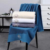 Toalla De Baño Grande De Algodón 70x140cm Bordada Lujo Sobredimensionada Marrón Azul Blanco Regalo Conjunto De Toallas Absorbente Y Secado Rápido - details 16