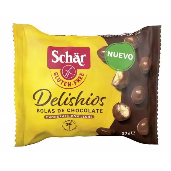 Delishios (Bolitas de Chocolate) 37g Schar - Deliciosas Bolas Crujientes Sin Gluten - 1