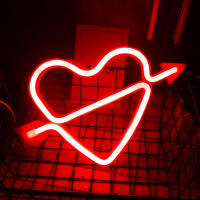 Lámpara De Neón LED Corazón Cupido Para Decoración De Pared Fiesta De Boda Habitación Tienda Regalo Con Carga USB Y Caso De Batería Forma De Corazón Amor Modelado Luz Nocturna - details 4
