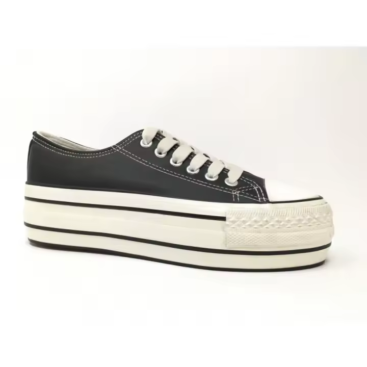 Zapatillas de lona mujer KTEY 46 CZ-787 BASQUET DOBLE PISO NAPA BLACK 29689 XL - 1