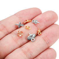 Pendiente De Latón Para Encantos Con Ojo De Tornillo Y Agujero Medio Colgante Para Perlas Conector De Joyería Accesorios Top Perforados - details 4