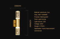 Lámparas De Pared Modernas De Cristal De Burbuja LED Para Baño Dormitorio Sala De Estar Iluminación Interior Decorativa Dorado/Plateado - details 3