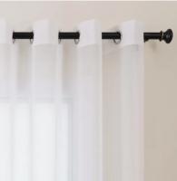 Cortinas blancas para sala de estar, modernas cortinas de tul con ojales para ventanas de dormitorio, juego de 2, largo140*270cm - details 1