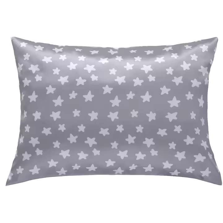 Funda de almohada infantil de seda suave, funda de almohada de viaje de satén para bebé, estilo sobre, funda de almohada estampada de seda simulada - 1