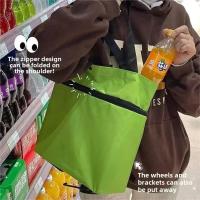 Carro De Compras Portátil Pequeño Para Uso Doméstico Con Ruedas Plegable Y Bolsa Trasera Iluminado Carrito De Compra Ligero - details 19