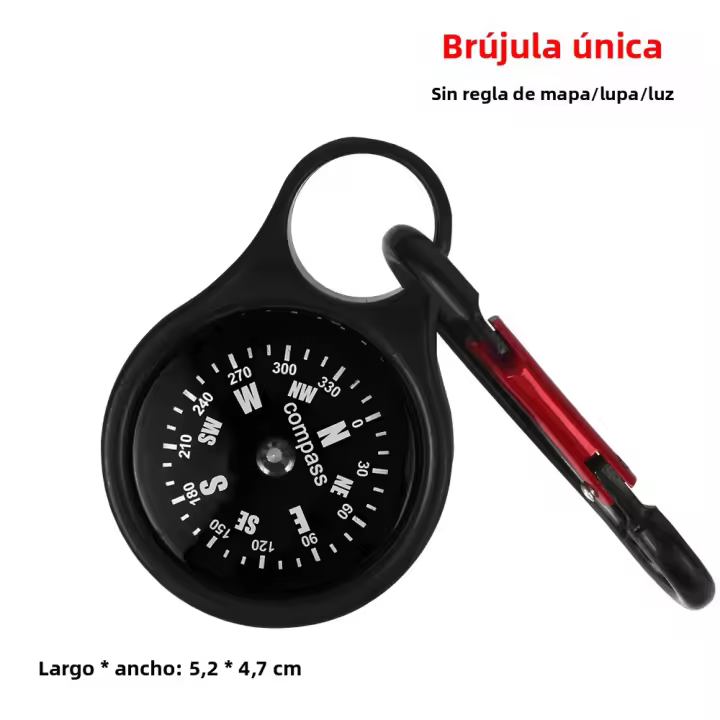 Compas De Coche Con Mapa Escalado Y Luz Luminosa Para Senderismo Camping Montaña Moto Accesorios Universales Para Automóvil - 1