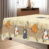 Mantel De Poliéster Con Diseño De Gatitos Y Patas Perfecto Para Cocinas Comedor Patios Estilos Modernos Impermeable - details 4