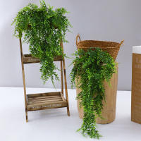 Vine Artificial De Eucalipto Para Decoración De Hogar Y Bodas Plástico Hojas Colgantes Falso Rattan Ivy Uso Exterior Y Exposición - details 1