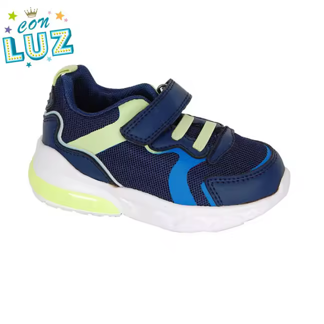 Deportivas con Luces para niño  Bubble Bobble cierre cordones y velcro - 1