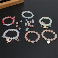 Kit De Joyería DIY Con 600 Piezas De Cuentas De Gelatina De Doble Color Y Cordón Elástico Para Pulseras Y Collares Unisex - details 5