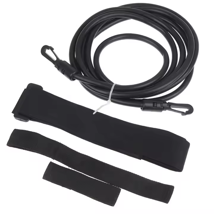 Tubos De Látex Para Entrenamiento De Natación Con Correa Elástica Ajustable Y Cuerda De Seguridad Para Ejercitador De Piscina - 1