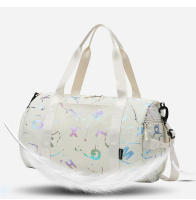 Bolsa Deportiva Para Yoga Gimnasio Baile Y Natación Con Estampado De Letras Graffiti Impermeable Y Separación Seco-Húmedo Para Niñas Y Niños Bolsa Cruzada De Moda - details 1