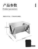 Estufa de leña plegable para exteriores, de acero inoxidable, para barbacoa, suministros de camping, estufa de carbón portátil - details 12