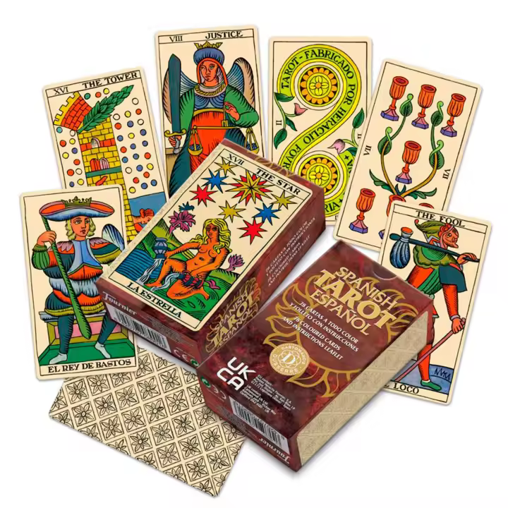 Baraja Tarot Español Fournier - 78 Cartas a todo color y folleto con Instrucciones - 1